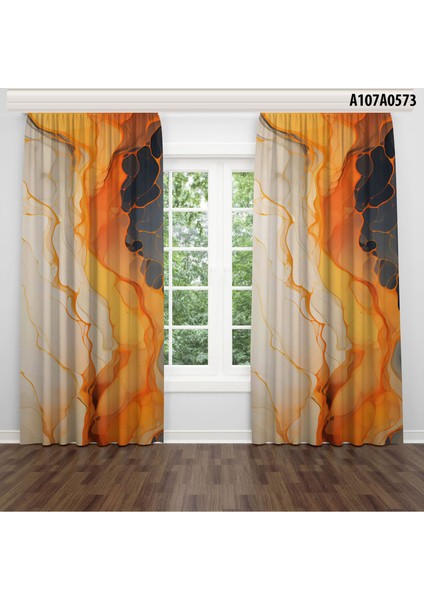 Dijital Baskılı Fon Perde Iki Kanat