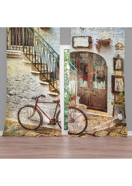 Dijital Baskılı Fon Perde Iki Kanat