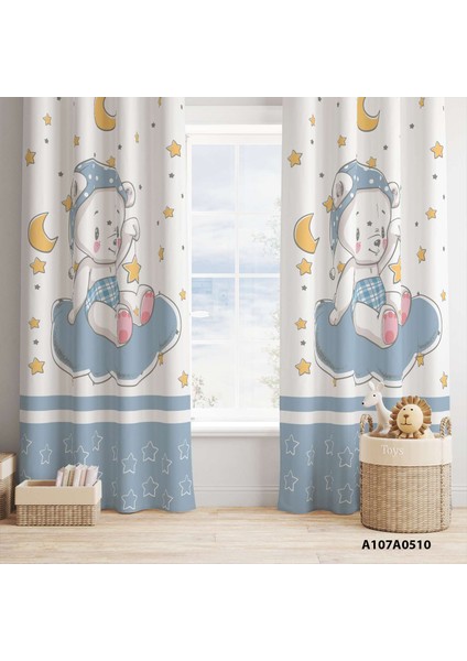 Dijital Baskılı Fon Perde Iki Kanat