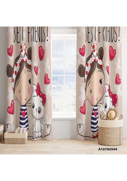 Dijital Baskılı Fon Perde Iki Kanat