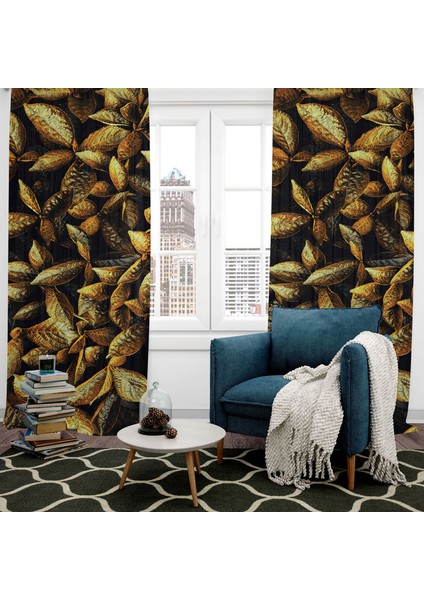 Dijital Baskılı Fon Perde Iki Kanat