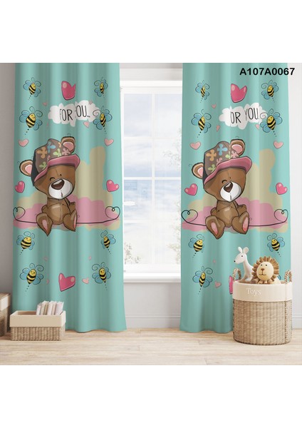 Dijital Baskılı Fon Perde Iki Kanat