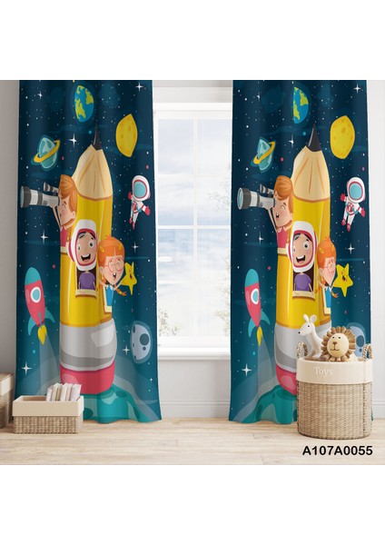 Dijital Baskılı Fon Perde Iki Kanat