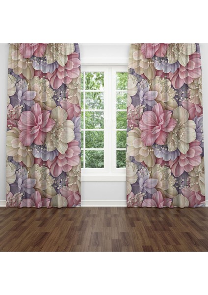 Dijital Baskılı Fon Perde Iki Kanat