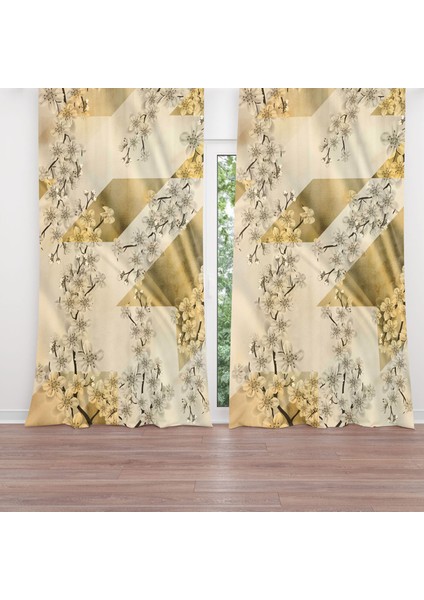 Dijital Baskılı Fon Perde Iki Kanat