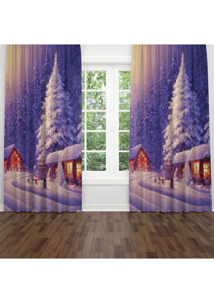 Dijital Baskılı Fon Perde Iki Kanat