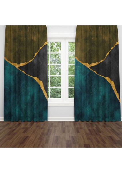 Dijital Baskılı Fon Perde Iki Kanat