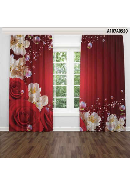 Dijital Baskılı Fon Perde Iki Kanat