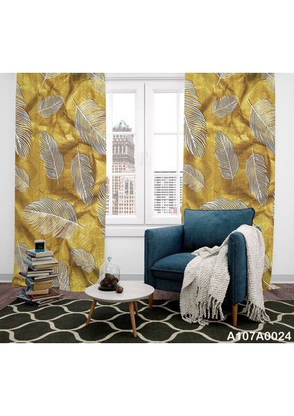 Dijital Baskılı Fon Perde Iki Kanat