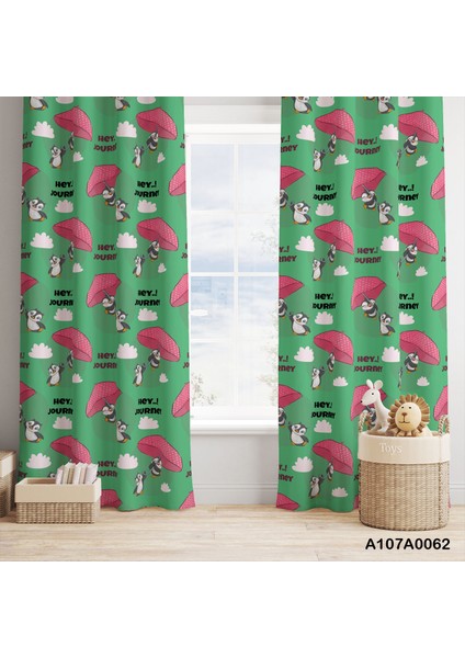 Dijital Baskılı Fon Perde Iki Kanat