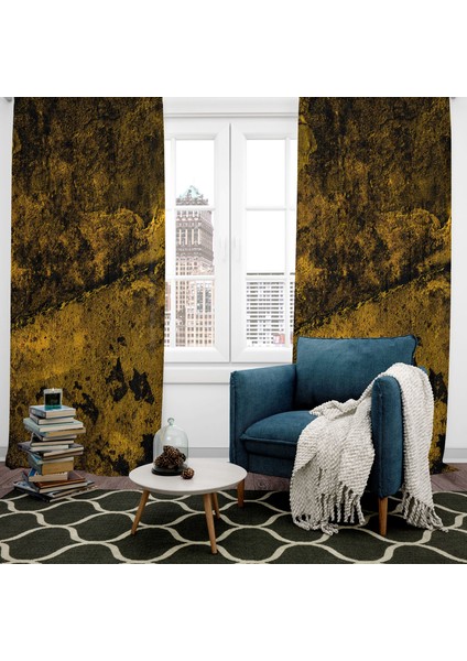 Dijital Baskılı Fon Perde Iki Kanat