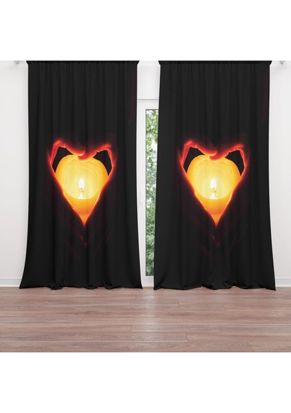 Dijital Baskılı Fon Perde Iki Kanat