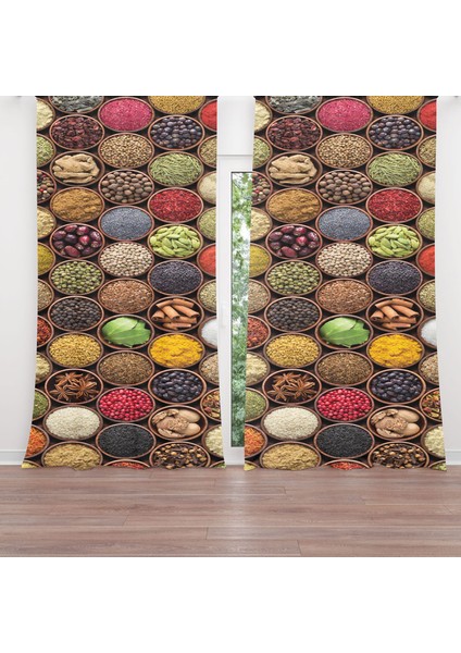 Dijital Baskılı Fon Perde Iki Kanat