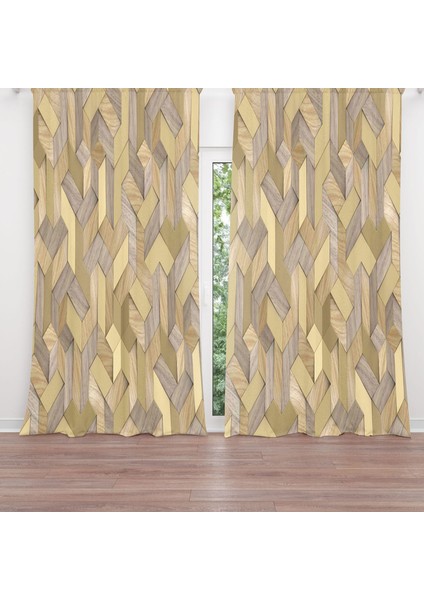 Dijital Baskılı Fon Perde Iki Kanat