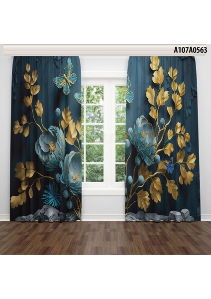 Dijital Baskılı Fon Perde Iki Kanat