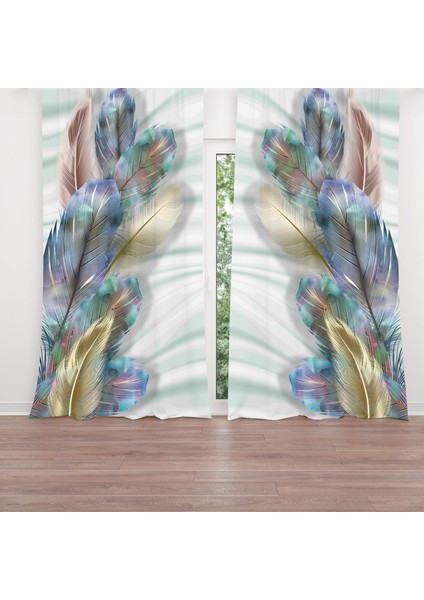 Dijital Baskılı Fon Perde Iki Kanat