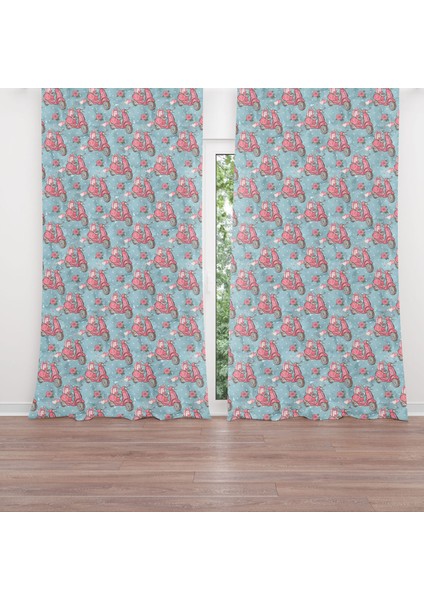 Dijital Baskılı Fon Perde Iki Kanat