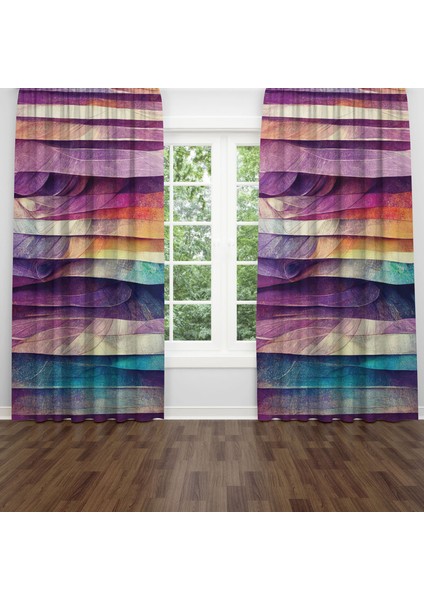 Dijital Baskılı Fon Perde Iki Kanat