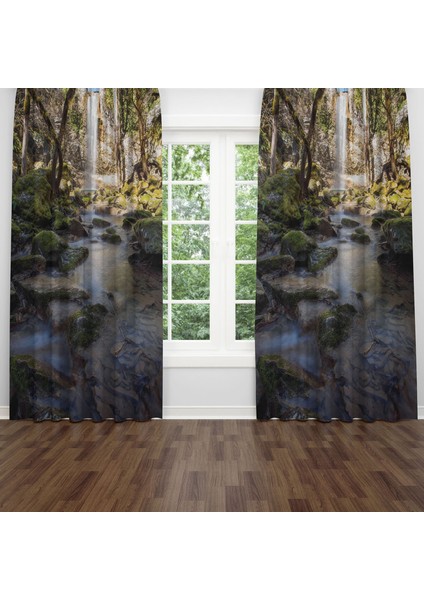 Dijital Baskılı Fon Perde Iki Kanat