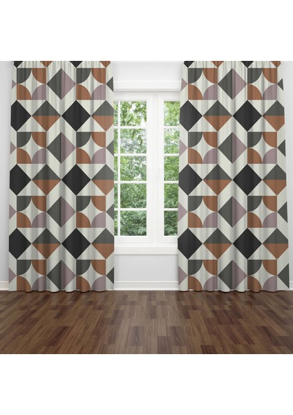 Dijital Baskılı Fon Perde Iki Kanat