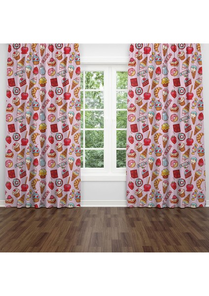 Dijital Baskılı Fon Perde Iki Kanat