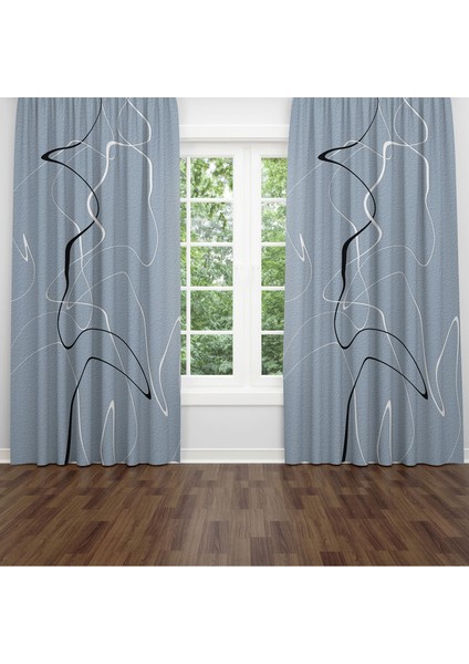 Dijital Baskılı Fon Perde Iki Kanat