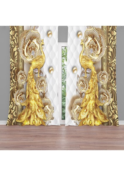 Dijital Baskılı Fon Perde Iki Kanat