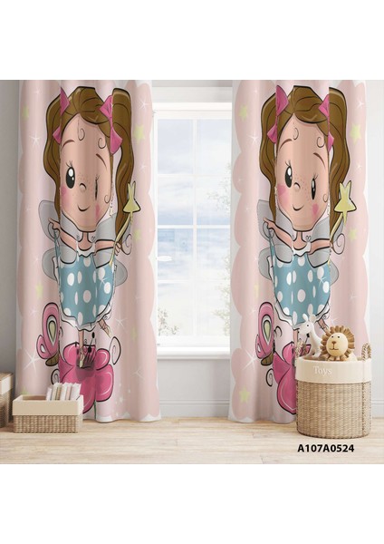 Dijital Baskılı Fon Perde Iki Kanat