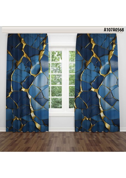 Dijital Baskılı Fon Perde Iki Kanat