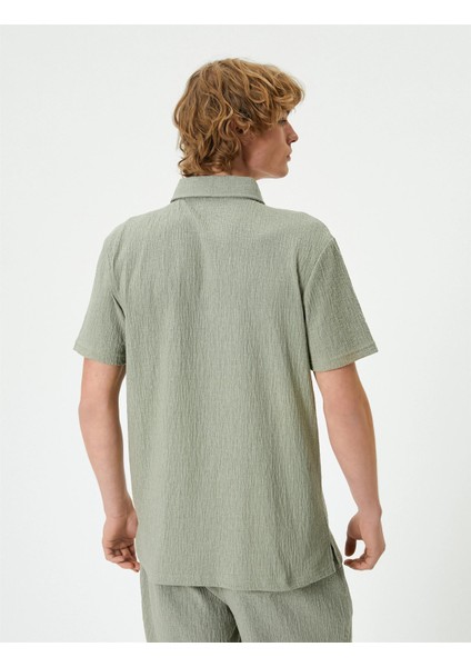 4SAM10001MK Mnt Mınt Erkek Pamuk Jersey Kısa Kollu Polo Yaka Basıc T-Shırt fırsatları