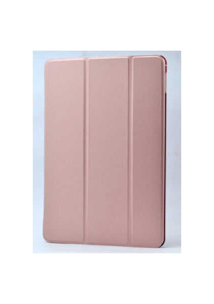 Apple iPad 5 Air Uyumlu Tablet Kılıfı Smart Cover Standlı Akıllı Kılıf, Rose Gold