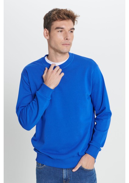 AC&Co / Altınyıldız Classics Standart Fit Normal Kesim Bisiklet Yaka Pamuklu Sweatshirt