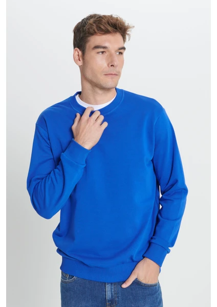 AC&Co / Altınyıldız Classics Standart Fit Normal Kesim Bisiklet Yaka Pamuklu Sweatshirt