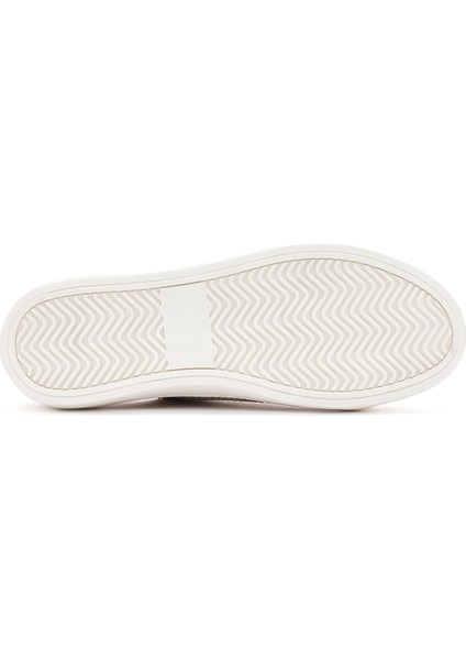 Zero Kadın Bej Taşlı Kalın Tabanlı Sneaker 24SFD43156F