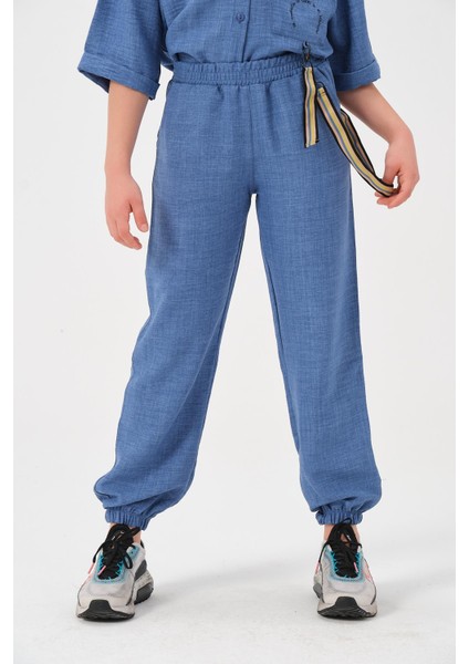 Genç Kız Çocuk Aksesuar Detaylı Jogger Pantolon modelleri