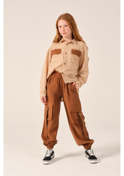 Genç Kız Çocuk Cepli Jogger Pantolon modelleri