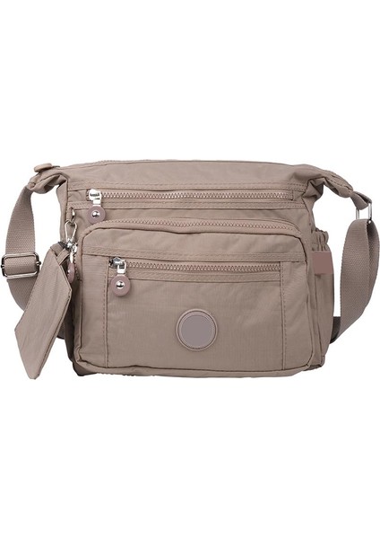 213 Klinkır Kaliteli Kumaş Bayan Çapraz Omuz Çantası Vizon fiyatları