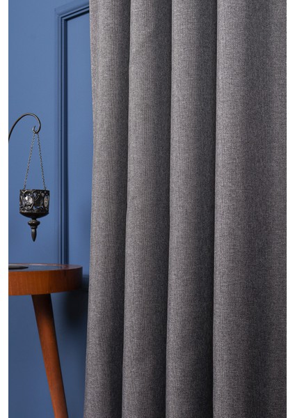 Gri Hasır Işık Geçirmez Blackout Karartma Güneşlik ( Pilesiz Düz Dikim) indirimleri