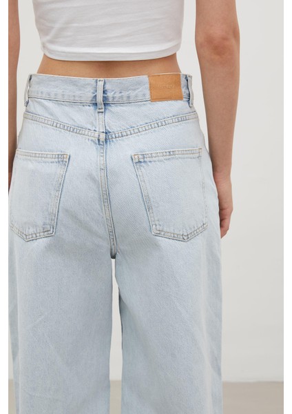 Wıde Leg Denım Pantolon Buz Mavi indirimleri