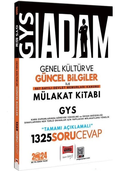 2024 GYS Adam Genel Kültür ve Güncel Bilgiler 657 Sayılı Devlet Memurları Kanunu Mülakat Kitabı