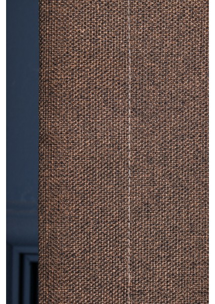 Kahverengi Hasır Işık Geçirmez Blackout Fon Perde Pilesiz Düz Dikim indirimleri