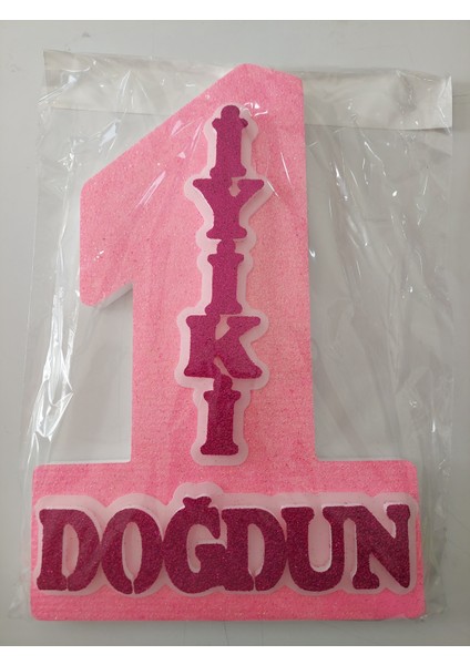 Iyiki Doğdun 1 Yaşında Strafor Kapı Süsü