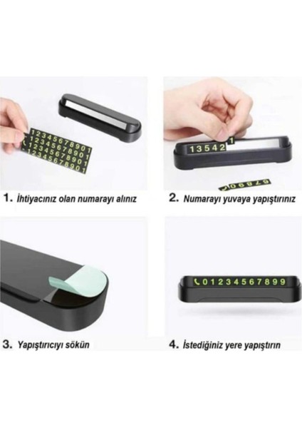 Araç Içi Park Telefon Numarası Fosforlu Numaratör Oto Cam Kartı indirimleri