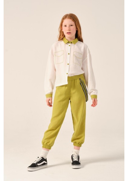 Genç Kız Çocuk Aksesuar Detaylı Jogger Pantolon modelleri