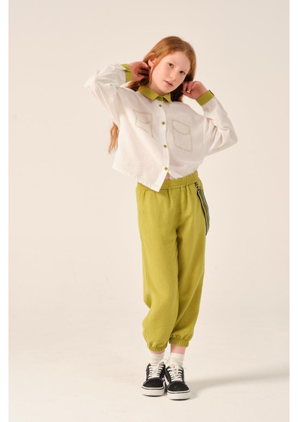 Genç Kız Çocuk Aksesuar Detaylı Jogger Pantolon fırsatları