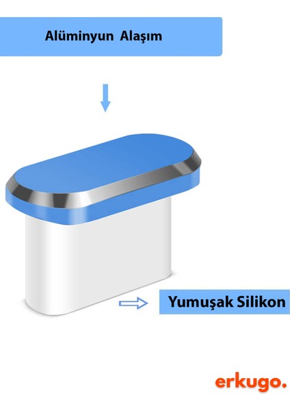 Type-C Toz ve Kir Önleyici Şarj Soketi Koruyucu Tıpa Su Geçirmez Silikon