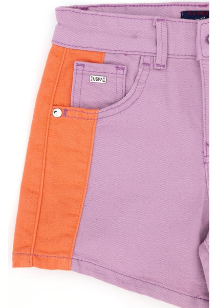 U.S. Polo Assn. Kız Çocuk Pembe Şort (Jean) 50283896-VR041