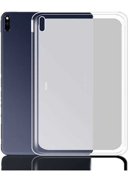 Megafox Teknoloji Huawei Matepad 10.4 Uyumlu Tablet Kılıfı Şeffaf Süper Silikon Kapak, Renksiz