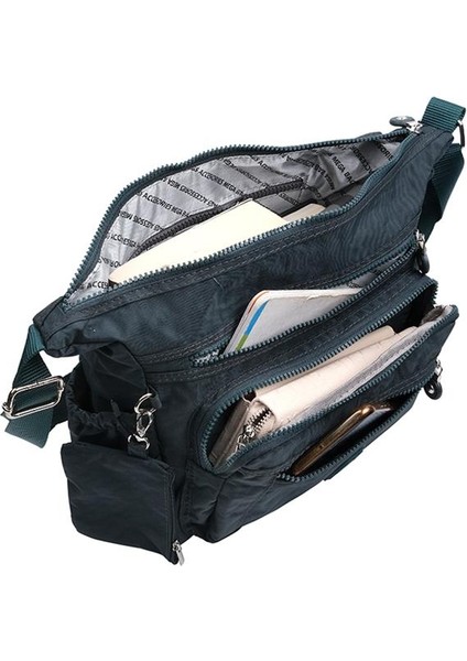 213 Klinkır Kaliteli Kumaş Bayan Çapraz Omuz Çantası Petrol modelleri