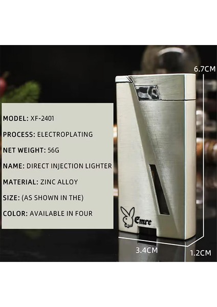 Kişiye Özel Isimli Gazlı Rüzgar Geçirmez Metal Çakmak Playboy Baskılı fiyatları